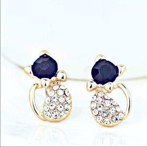 Cat🐈‍⬛Kitty Rhinestone Earrings   